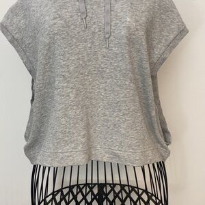 Gray Women's Workout Hoodie Top Size M